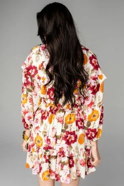 BuddyLove Lily Tiered Short Dress - Thistle -US Skirt Sales Store CG4189LilyThistleBack