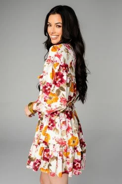 BuddyLove Lily Tiered Short Dress - Thistle -US Skirt Sales Store CG4189LilyThistleSide