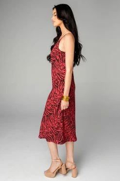 BuddyLove Tiff Midi Slip Dress - Tigers Blood -US Skirt Sales Store CG4213TiffTigersBloodSide