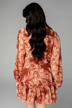 BuddyLove Grace Long Sleeve Short Dress - Maple Sugar -US Skirt Sales Store CG4227GraceMapleSugarBack