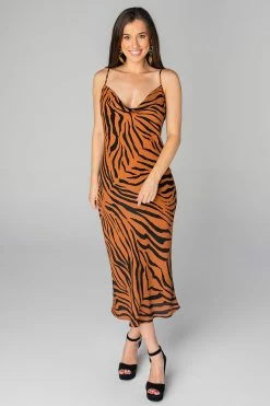 BuddyLove Tracy Midi Slip Dress - Mowgli -US Skirt Sales Store CG4338TracyMowgliFrontFull