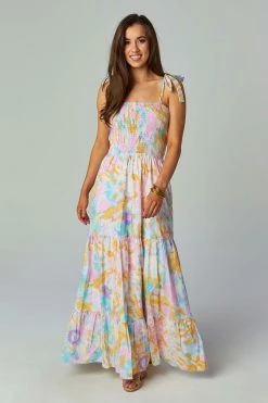 BuddyLove Stephanie Tie Shoulder Maxi Dress - Daffodil -US Skirt Sales Store CG4346StephanieDaffodilFrontFull3