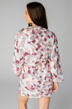 BuddyLove Adeline Sequin Wrap Dress - Mardi Gras -US Skirt Sales Store CG4377AdelineMardiGrasBack