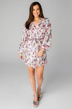 BuddyLove Adeline Sequin Wrap Dress - Mardi Gras -US Skirt Sales Store CG4377AdelineMardiGrasFrontFull