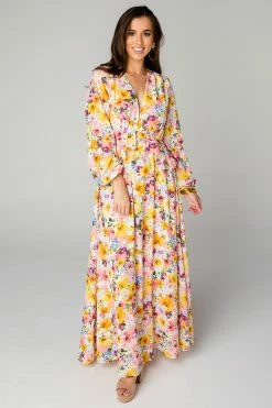 BuddyLove Eden Long Sleeve Maxi Dress - Free Love -US Skirt Sales Store CG4415EdenFreeLoveFrontFull