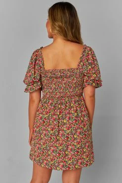 BuddyLove Andi Square Neck Short Dress - Rosebud -US Skirt Sales Store CG4469AndiRosebudBack