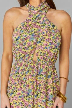 BuddyLove Pepper High Neck Maxi Dress - Marigold 17 BuddyLove Pepper High Neck Maxi Dress - Marigold -US Skirt Sales Store CG4480PepperMarigoldCloseFront