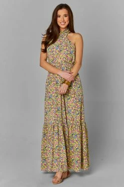 BuddyLove Pepper High Neck Maxi Dress - Marigold 13 BuddyLove Pepper High Neck Maxi Dress - Marigold -US Skirt Sales Store CG4480PepperMarigoldFront