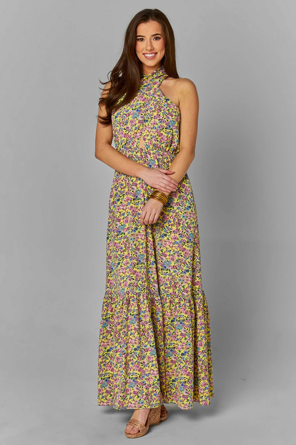 BuddyLove Pepper High Neck Maxi Dress - Marigold 5 BuddyLove Pepper High Neck Maxi Dress - Marigold - Image 3