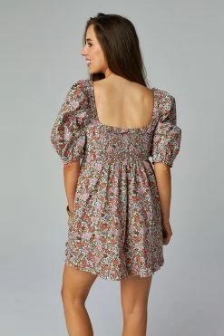 BuddyLove Poppy Puff Sleeve Mini Dress - Windsor -US Skirt Sales Store CG4491PoppyWindsorBack