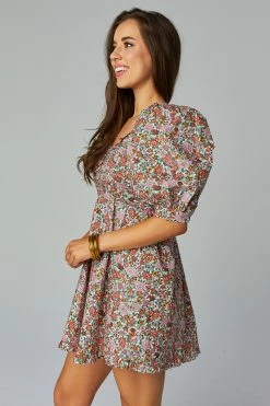 BuddyLove Poppy Puff Sleeve Mini Dress - Windsor -US Skirt Sales Store CG4491PoppyWindsorSIde