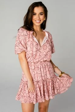 BuddyLove Ray Elastic Waist Mini Dress - Copperhead -US Skirt Sales Store CG4508RayCopperheadFront3