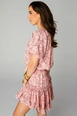 BuddyLove Ray Elastic Waist Mini Dress - Copperhead -US Skirt Sales Store CG4508RayCopperheadSide