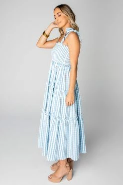 BuddyLove Merrick Tie-Shoulder Maxi Dress - Blue -US Skirt Sales Store CG4530MerrickBlueSide