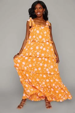 BuddyLove Libby Tie-Shoulder Maxi Dress - Pushpop 15 BuddyLove Libby Tie-Shoulder Maxi Dress - Pushpop -US Skirt Sales Store CG4537LibbyPushpopFront3