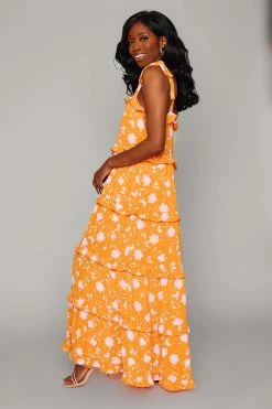 BuddyLove Libby Tie-Shoulder Maxi Dress - Pushpop 12 BuddyLove Libby Tie-Shoulder Maxi Dress - Pushpop -US Skirt Sales Store CG4537LibbyPushpopside