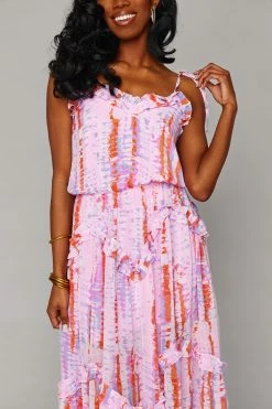 BuddyLove Rori Tie-Shoulder Maxi Dress - Jewel 14 BuddyLove Rori Tie-Shoulder Maxi Dress - Jewel -US Skirt Sales Store CG4540RoriJewelCloseFront