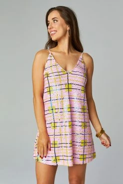 BuddyLove Cleo Sequin Party Dress - Bubble Gum -US Skirt Sales Store CG4589CleoBubbleGumFront