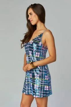 BuddyLove Cleo Sequin Party Dress - Seaglass 12 BuddyLove Cleo Sequin Party Dress - Seaglass -US Skirt Sales Store CG4589CleoSeaglassSide