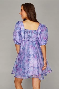 BuddyLove Lyla Puff Sleeve Baby Doll Dress - Ripple 12 BuddyLove Lyla Puff Sleeve Baby Doll Dress - Ripple -US Skirt Sales Store CG4605LylaRippleBack