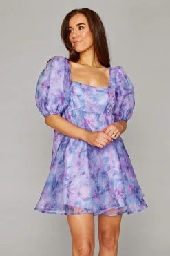 BuddyLove Lyla Puff Sleeve Baby Doll Dress - Ripple 10 BuddyLove Lyla Puff Sleeve Baby Doll Dress - Ripple -US Skirt Sales Store CG4605LylaRippleFRont