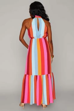 BuddyLove Pepper High Neck Maxi Dress - Cabana -US Skirt Sales Store CG4615PepperCabanaBack