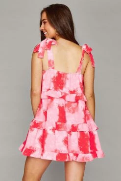 BuddyLove Kaia Tie-Shoulder Mini Dress - Sunset -US Skirt Sales Store CG4626KaiaSunsetBack