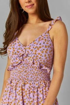 BuddyLove Percy Smocked Maxi Dress - Buttercup -US Skirt Sales Store CG4643PercyButtercupCloseFront