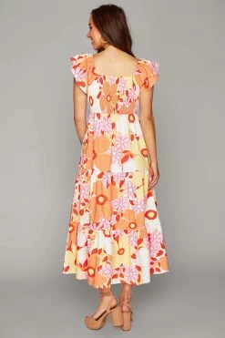 BuddyLove Brynn Ruffle Shoulder Midi Dress - Arboretum -US Skirt Sales Store CG4666BrynnArboretumBack