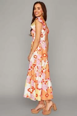 BuddyLove Brynn Ruffle Shoulder Midi Dress - Arboretum -US Skirt Sales Store CG4666BrynnArboretumSide