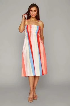 BuddyLove Lexi Tie-Shoulder Midi Dress - Cayman Islands -US Skirt Sales Store CG4669LexiCaymanIslandsFront2