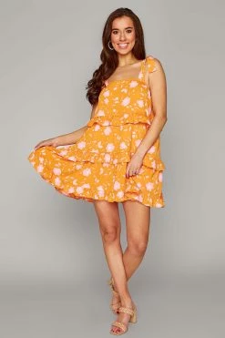 BuddyLove Kaia Tie-Shoulder Mini Dress - Pushpop 13 BuddyLove Kaia Tie-Shoulder Mini Dress - Pushpop -US Skirt Sales Store CG4671KaiaPushpopFullFront