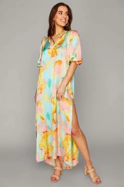 BuddyLove Pamela Caftan Maxi Dress - Sunny Day -US Skirt Sales Store CG4682PamelaSunnyDayFRont