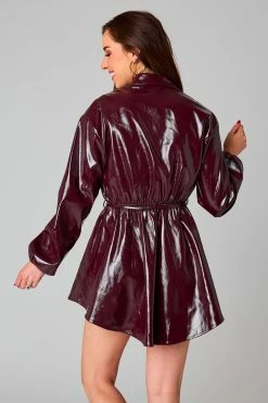 BuddyLove Ariella Button Up Mini Dress - Ruby 14 BuddyLove Ariella Button Up Mini Dress - Ruby -US Skirt Sales Store CG4737AriellaRubyBack