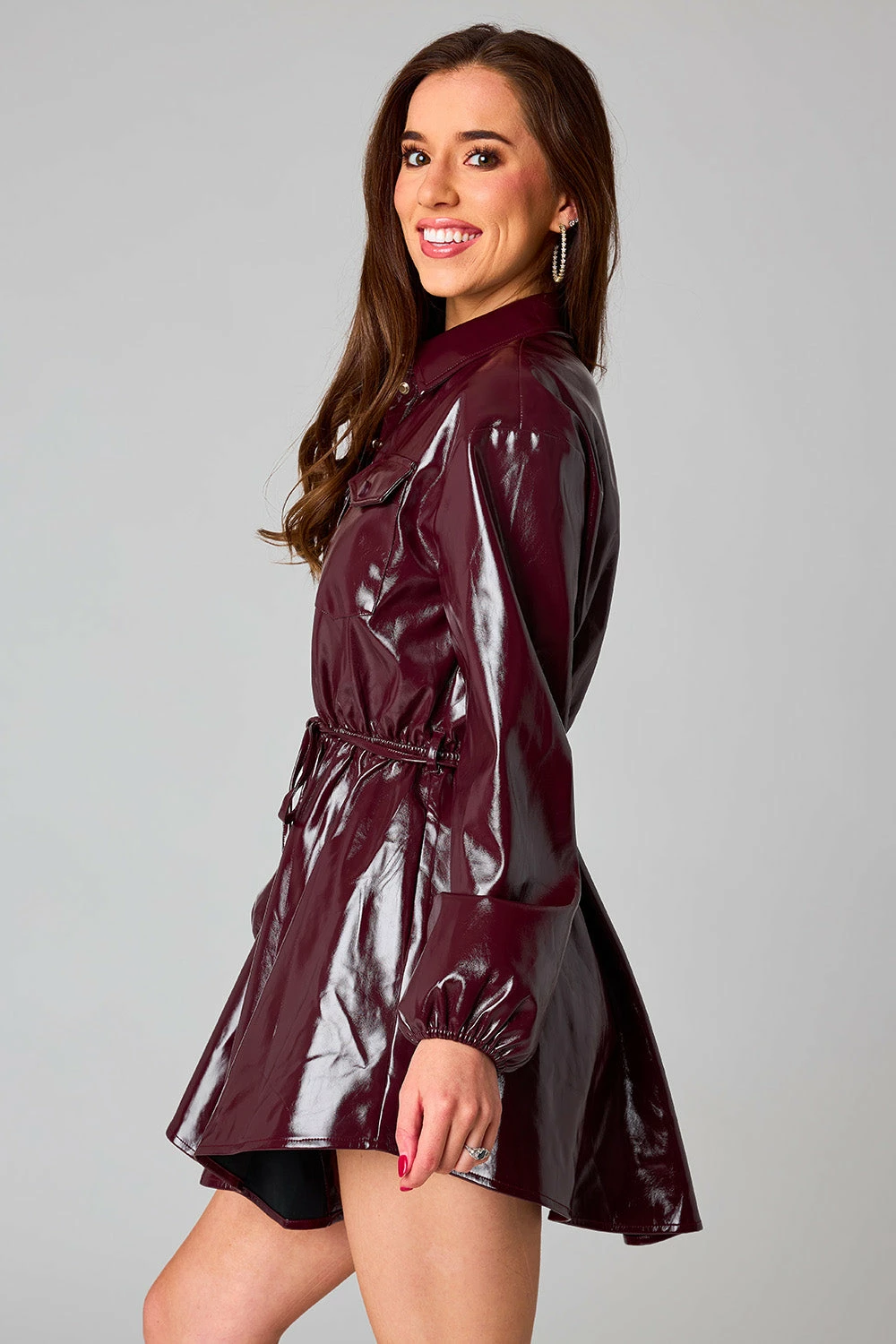 BuddyLove Ariella Button Up Mini Dress - Ruby 6 BuddyLove Ariella Button Up Mini Dress - Ruby - Image 4