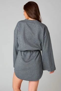 BuddyLove Willa Sweatshirt Dress - Heather Grey -US Skirt Sales Store CG4752WillaHeatherGreyBack