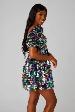 BuddyLove Colby Puff Sleeve Mini Dress - Jamboree -US Skirt Sales Store CG4799ColbyJamboreeSide