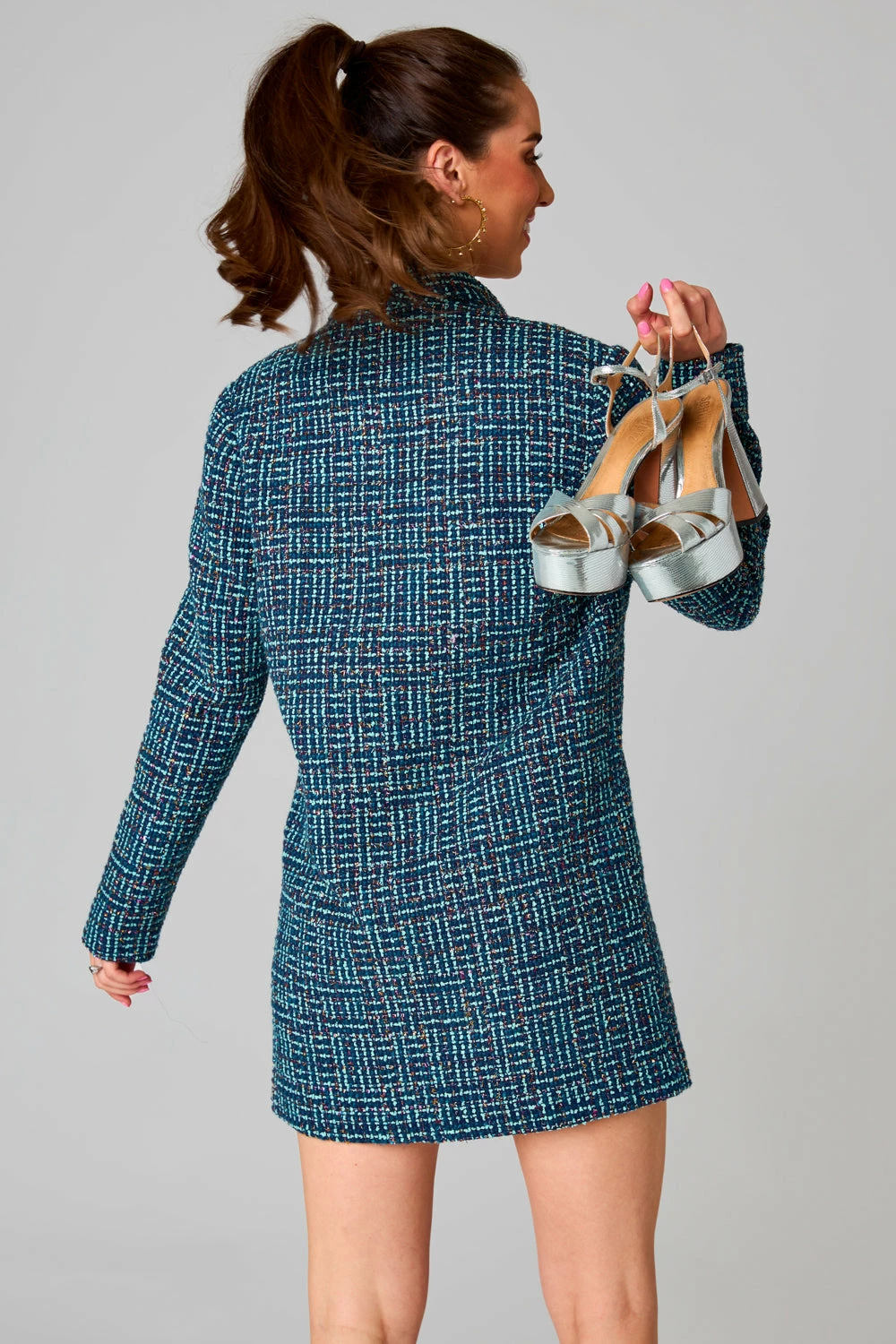 BuddyLove Carey Short Blazer Dress - Blue 9 BuddyLove Carey Short Blazer Dress - Blue - Image 7