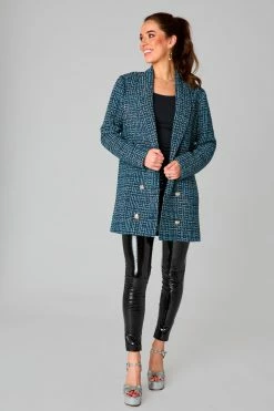 BuddyLove Carey Short Blazer Dress - Blue 14 BuddyLove Carey Short Blazer Dress - Blue -US Skirt Sales Store CG4813CareyBlueFull5