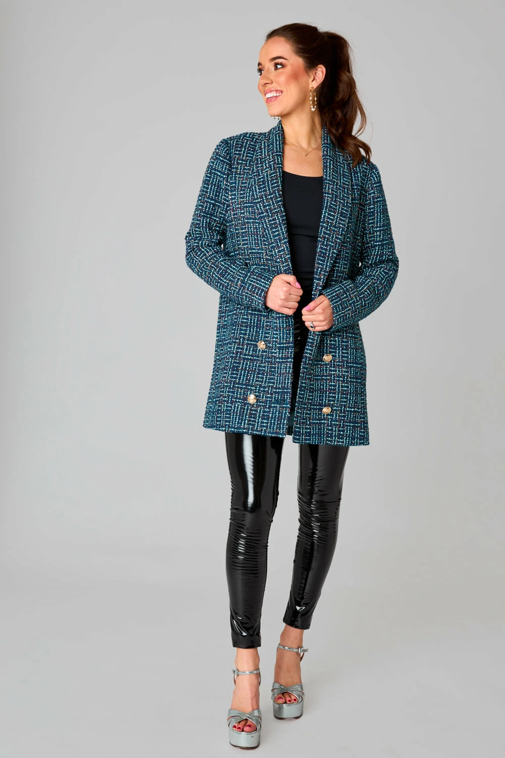 BuddyLove Carey Short Blazer Dress - Blue 6 BuddyLove Carey Short Blazer Dress - Blue - Image 4