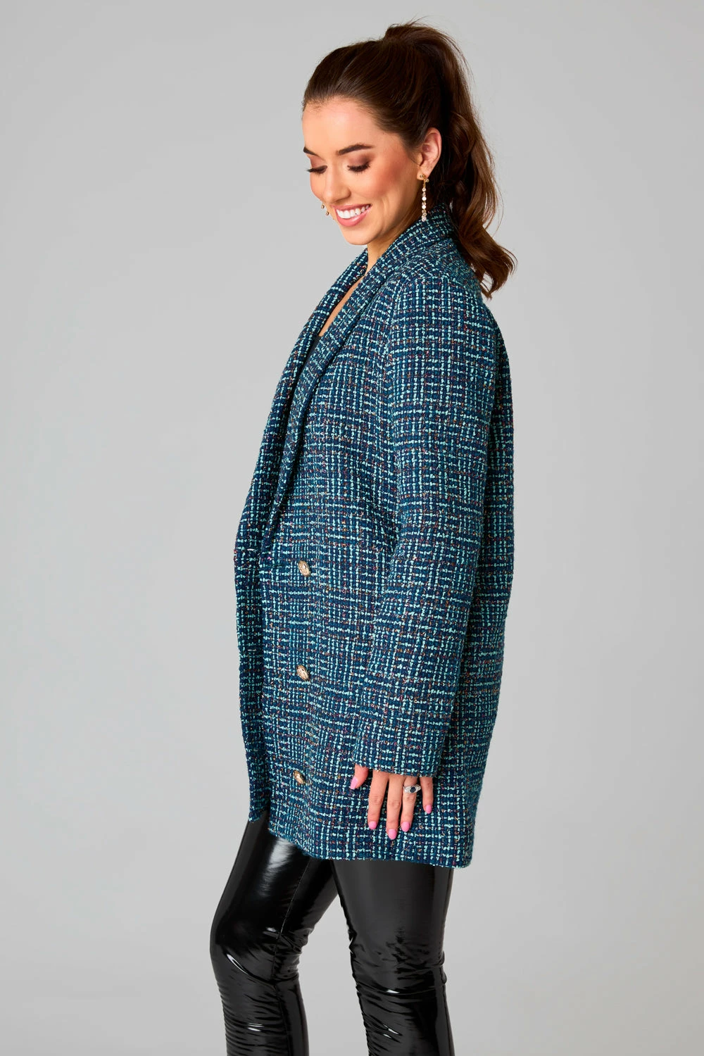 BuddyLove Carey Short Blazer Dress - Blue 8 BuddyLove Carey Short Blazer Dress - Blue - Image 6