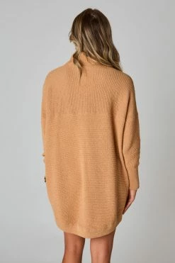 BuddyLove Mara Turtle Neck Short Dress - Tan -US Skirt Sales Store CG4828MaraTanBack2