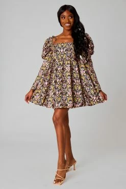 BuddyLove Stassie Puff Sleeve Babydoll Dress - Tanglewood 17 BuddyLove Stassie Puff Sleeve Babydoll Dress - Tanglewood -US Skirt Sales Store CG4833StassieTanglewoodFull