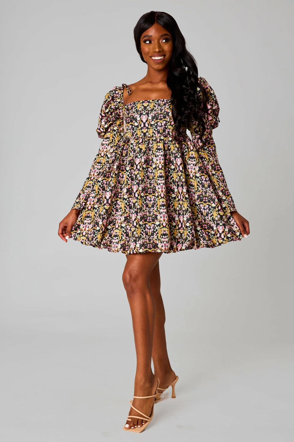 BuddyLove Stassie Puff Sleeve Babydoll Dress - Tanglewood 5 BuddyLove Stassie Puff Sleeve Babydoll Dress - Tanglewood - Image 3