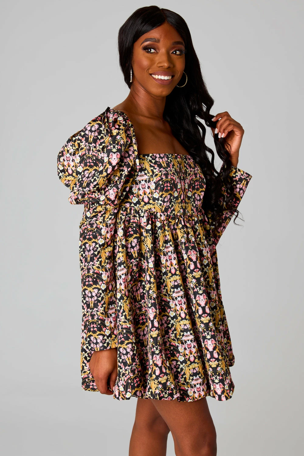 BuddyLove Stassie Puff Sleeve Babydoll Dress - Tanglewood 6 BuddyLove Stassie Puff Sleeve Babydoll Dress - Tanglewood - Image 4