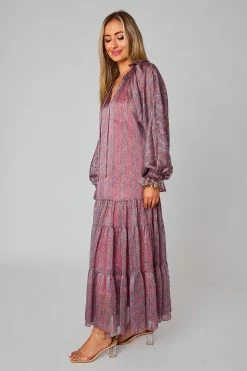 BuddyLove Greta Long Sleeve Maxi Dress - Forget Me Not -US Skirt Sales Store CG4864GretaForgetmeNotSide