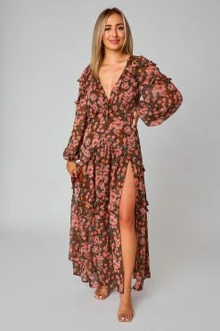 BuddyLove Pia Long Sleeve Maxi Dress - Lost Lovers -US Skirt Sales Store CG4871PiaLostLoversFull2