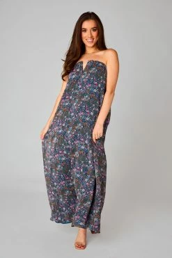 BuddyLove Luca Strapless Maxi Dress - Hollyhock -US Skirt Sales Store CG4875LucaHollyhockFront