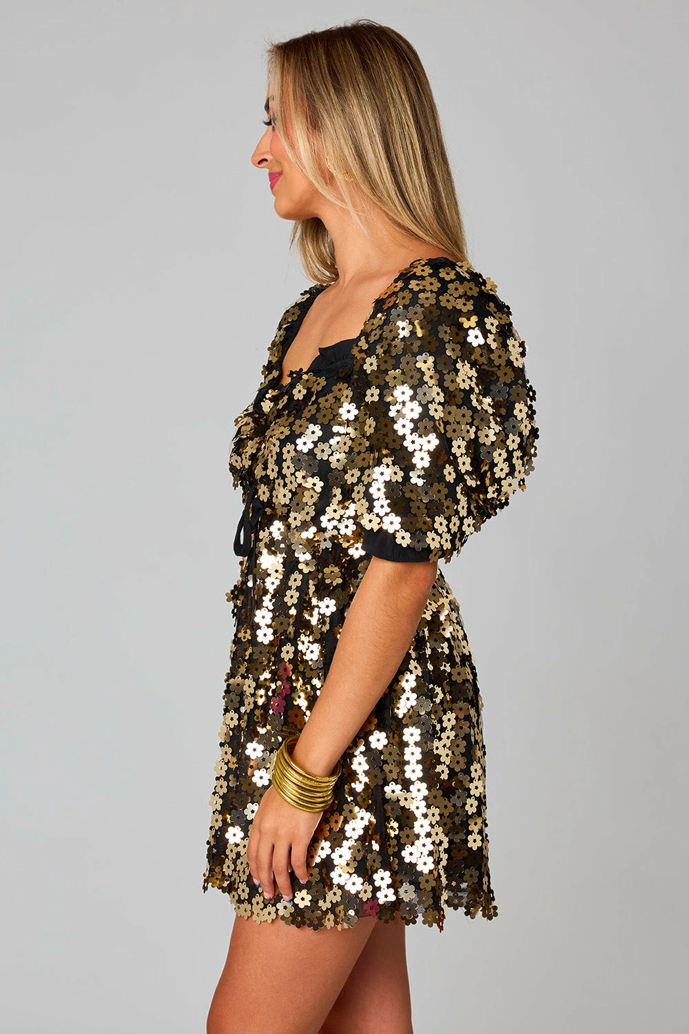 BuddyLove Colby Puff Sleeve Mini Dress - Pennies From Heaven 6 BuddyLove Colby Puff Sleeve Mini Dress - Pennies From Heaven - Image 4