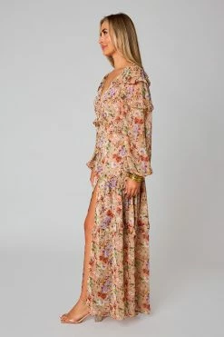 BuddyLove Pia Long Sleeve Maxi Dress - Vintage -US Skirt Sales Store CG4933PiaVintageSide